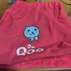 Qoo キャラクター巾着 バッグ ピンク