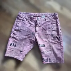 ジョンガリアーノ　フレアパンツ　刻印ボタン　ストレッチ　前後差　センタープレス ジョンガリアーノ フレアパンツ 刻印ボタン ストレッチ 前後差