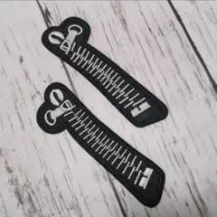 2枚set★ ジップ チャック ブラック ブラック アイロンワッペン