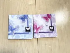 蝶模様 ハンカチ2枚セット ギフトボックス入り