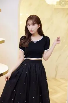 新品♡ミストレアス♡Bycolor Trimming T-Shirt♡ブラック