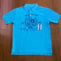 HILFIGER 半袖ポロシャツ 水色