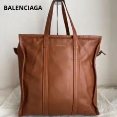 ✨美品✨ BALENCIAGA バザール トートバッグ 茶 レザー Mサイズ
