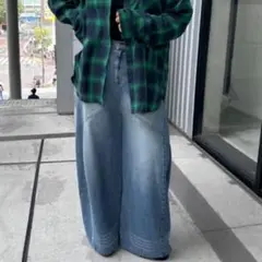 ちゃんゆり ワイドデニム LL