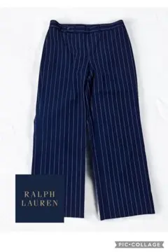 超美品 Ralph Lauren ネイビー ストライプ ストレートパンツ 11