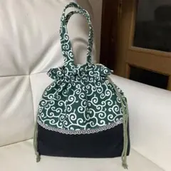 巾着式 トートバッグ