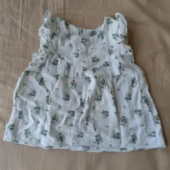 【プチバトー】コットン花柄ノースリーブ　36m/95cm