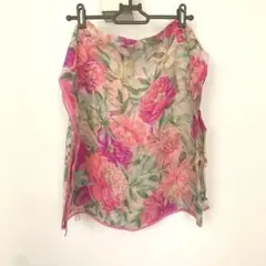 ムーンバット シルク 花柄 スカーフ