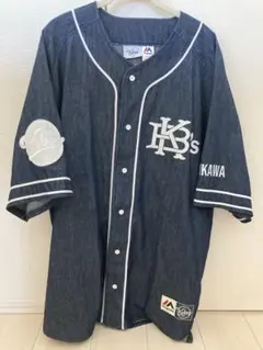 KEBOZ Majestic keboz ベースボールシャツ L デニム 希少
