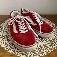 VANS バンズ オールドスクール DX V-36SCL+WV 赤 レザー