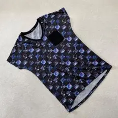 Avail Mode Tシャツ 総柄 Vネック ポケット付き Lサイズ