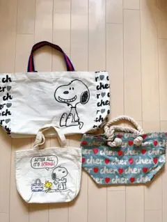 Cher x スヌーピー トートバッグ 3点セット