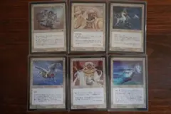 MTG 白 旧枠 日本語 6枚セット（行進の一角獣／ヴェクの僧侶／活力リシド