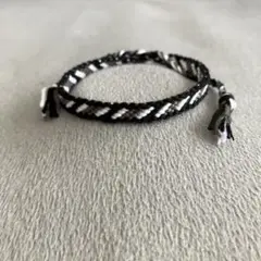 ミサンガ　アンクレット　黒　グレー