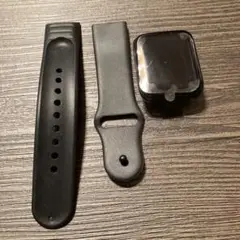 【407】新品 ブラック スマートウォッチ本体 バンド付き