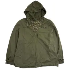 MADEN WORKWEAR U.S.N レインパーカー M ミリタリー カーキ
