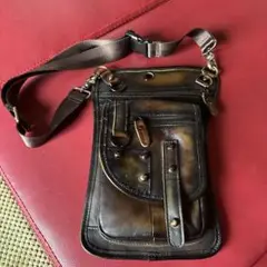レザー ボディバッグ ブラウン