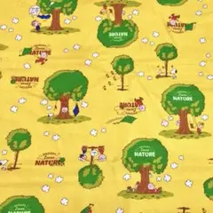 ♡ピーナッツツリー ⭐︎ イエロー♡ 綿１００% １１０㎝×９０㎝