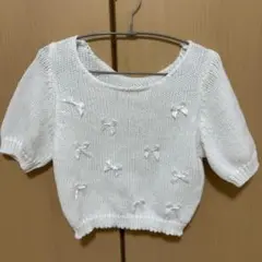グレイル　リボンニットトップス[at2231] アイボリー　M