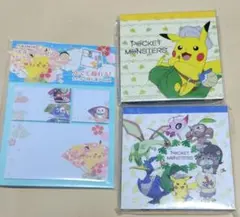 ポケモン　付箋　スクエアメモ　3個セット