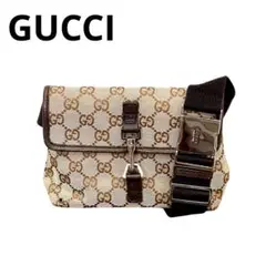 【正規品】 オールドグッチ キャンバス ボディバッグ バッグ ユニセックス
