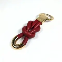 LOEWE ロエベ レザー ノット キーホルダー キーリング チャーム ゴールド