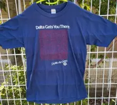 80s Delta Air Lines Tシャツ ネイビー企業Tシャツ