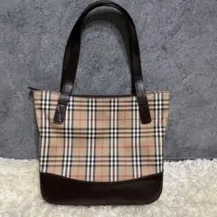 美品 BURBERRY トートバッグ ノバチェック シャドーホース