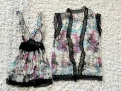 CHANEL 07C シャネル 2007 シルク 柄 アンサンブル