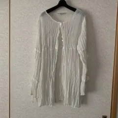 エキゾチックブルー　シワ加工前開きブラウス