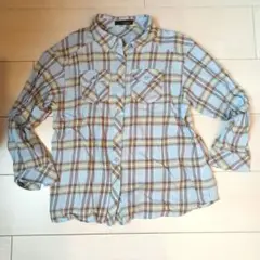 JFNNI love チェック柄長袖シャツ 140cm