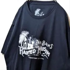 ザックバガンズホーンテッドミュージアム ロゴ Tシャツ ブラック黒 XL古着