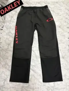 OAKLEY オークリー　ドライストレッチジャージ　メンズM ブラック＆レッド