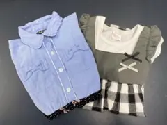 ワンピース　120cm 2枚セット　キッズ　女の子　リボン　フリル