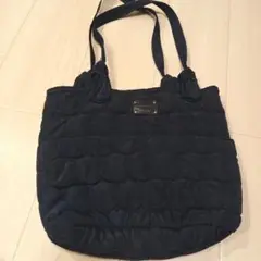ネイビー キルティング トートバッグ