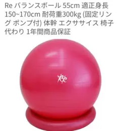 バランスボール 55cm 耐荷重300kg　4280円で今月購入 未開封品