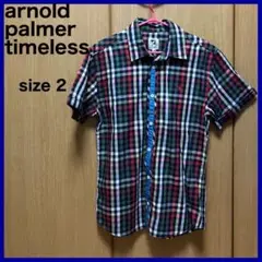 arnold palmer timelessアーノルドパーマー半袖チェックシャツ