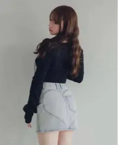 アンドマリー Heart hip denim skirt andmary Heart hip denim skirt アンドマリー