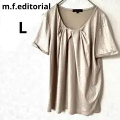 エムエフエディトリアル　 Tシャツ ブラウス　半袖カットソー　ベージュ　光沢