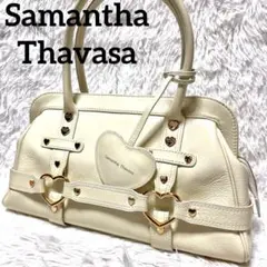 【未使用品】サマンサタバサ トートバッグ ハート チャーム パテントレザー