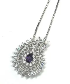 54 925 シルバー SILVER オパール アメジスト ネックレス ドロップ