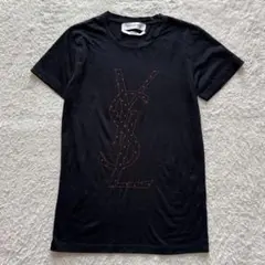 イヴサンローラン　YSLロゴTシャツ　ストロベリー　ブラック　2010
