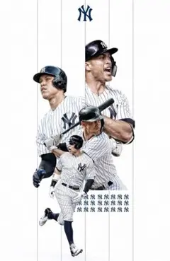 メジャーリーグ ヤンキース選手　ブリキ看板　メタルサイン