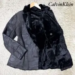 超希少カンガルー革】カルバンクライン ムートンコート リバーシブル L相当 毛皮