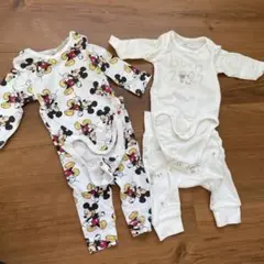 H&M 新生児ミッキーマウス ベビー服セット 0-1ヶ月 1-2ヶ月セットアップ