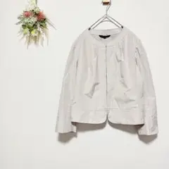 23区 【M】 ノーカラージャケット きれいめ フォーマル ベージュ イベント