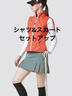 【新品】DESCENTE GOLF シャツ プリーツスカート セットアップ