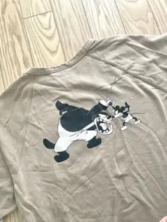 H&M ミッキー＆ピート ディズニー キャラクターTシャツ US L ベージュ