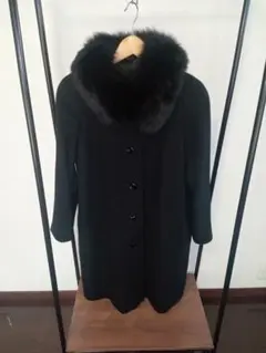 カシミヤ混 ウールコート 美品