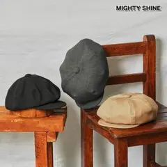 美品　mighty shine　マイティシャイン　キャスケット　黒　帽子　日本製